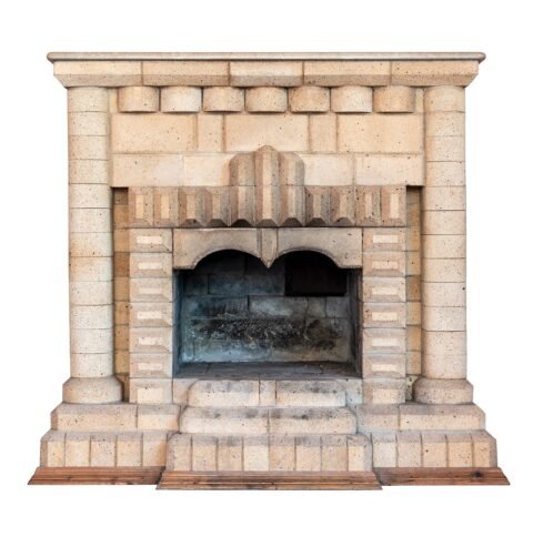 Classic Brick Fireplace