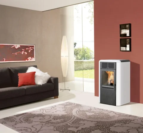Estufa de Pellets INNOFIRE Chip 8 kW Blanco