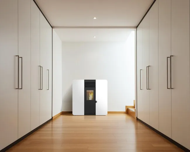 Estufa de pellets Diva de 9 kW en color blanco - Imagen 5