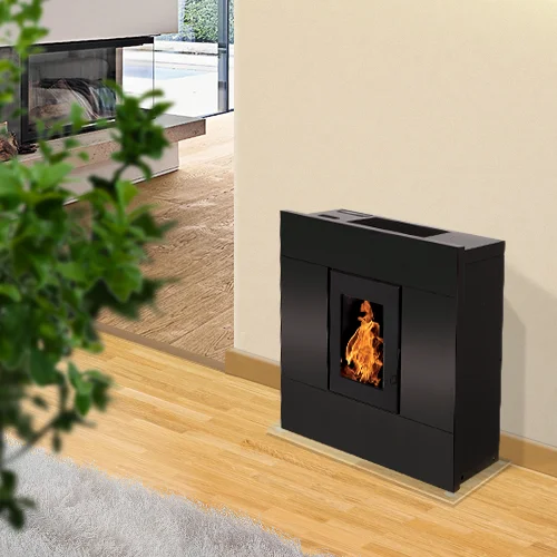 Estufa de Pellet Estanca EMAFLAM SYLA 9 kW Negra
