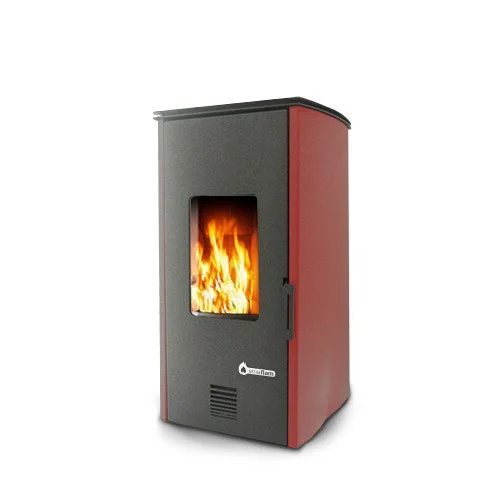 Estufa Caldera Pellet EMAFLAM MARINA 28 kW Burdeos - Imagen 3
